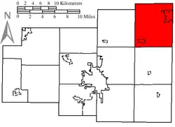 Location of Richland Township, Allen County, Ohio.