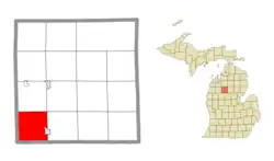 Location within Missaukee County