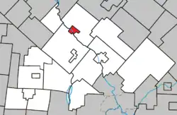 Location within Le Val-Saint-François RCM.