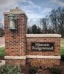 Ridgewood Historic District Entrance, 21st Street NW