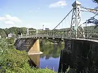 Roebling's 1904 suspension bridge at Riegelsville