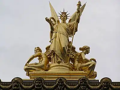 Poetry roof sculpture by Charles Gumery