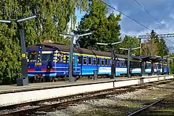 A train in Riisipere railway station