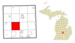 Location within Clinton County