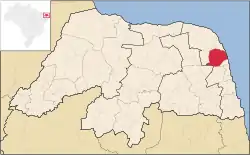 Location in Rio Grande do Norte  state