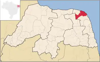 Location in Rio Grande do Norte and Brazil