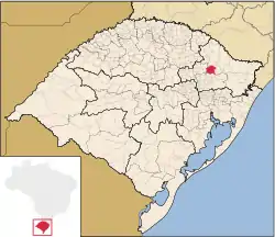 Location of Ipê, Rio Grande do Sul