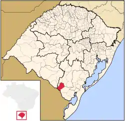 Location in Rio Grande do Sul state