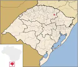 Location of Santa Cecília do Sul in Rio Grande do Sul