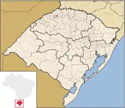 Location of Sede Nova in Rio Grande do Sul