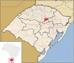 Location of Soledade in Rio Grande do Sul