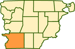 Location of Río Senguer Department