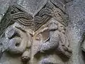 Mermaid carved on a capital of the Rio Mau Monastic church, Portugal (1151).