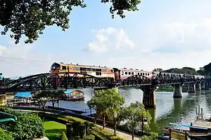 Train on the River Kwai Bridge