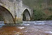 River Swale flowing under Downholme Bridge