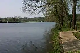 The River Thames, looking upstream from the village