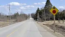 Looking east on Concession Road 16 in Riverbank