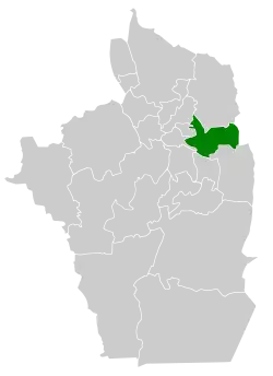 Location of Riyadh Governorate in Riyadh Region