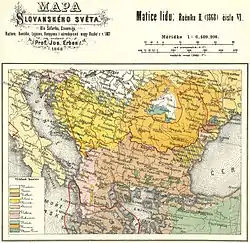 Ethnic map of Vojvodina in 1868