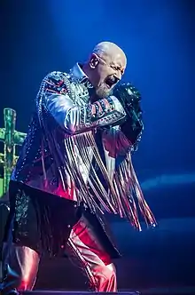 Halford performing in 2018