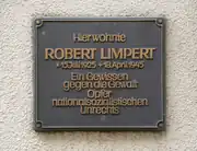 Official plaque at birthplace