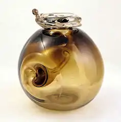 Mid 20th Century Vortex Vase, by Robert C. Fritz, one of the founding fathers of the 1960s studio glass movement