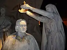 Isabella MacDuff, Countess of Buchan, crowning Robert the Bruce at Scone in 1306; from a modern tableau at Edinburgh Castle