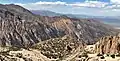 View from The Incredible Hulk with Eagle Peak in upper left corner, Robinson Peak centered, and Sawmill Ridge to right of Robinson.