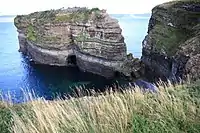 Rock formation with some sea caves