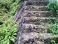 Rockcut steps Pavurallakonda Buddhist ruins