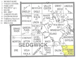 Location of Rockford Township in Sedgwick County