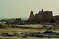 Rock formation at the north of the beach