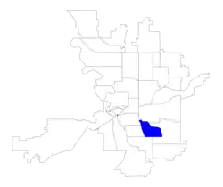 Location within the city of Spokane