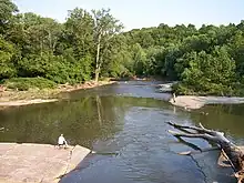 A bend in the Rocky River in the Rocky River Reservation.