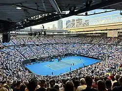 Rod Laver Arena in Melbourne during the Australian Open, 2023