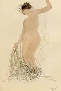 Drawing (Nude), by Auguste Rodin. Published in Camera Work No 34/35, 1911