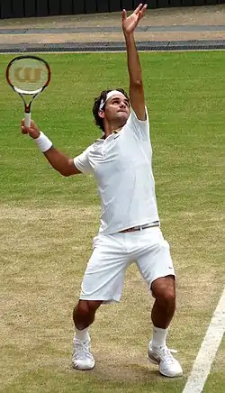 Image 52Roger Federer, the all-time record holder in men's singles. (from Wimbledon Championships)