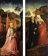 Rogier van der Weyden, Annunciation Triptych (wings), c. 1434