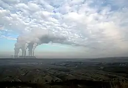 A view of the Power Plants and the Brown Coal Mine