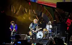 The Stones performing onstage in Cuba.