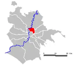 Location of Municipio II of Rome