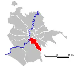 Location of Municipio VIII of Rome