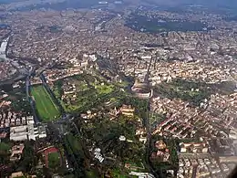 Aerial view of Rome