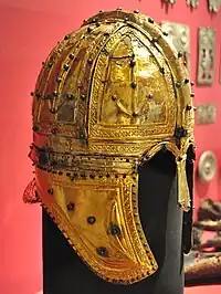 Colour photograph of the Duerne helmet