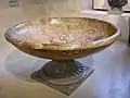 Vasque of an ancient  Roman fountain in the Louvre, Paris