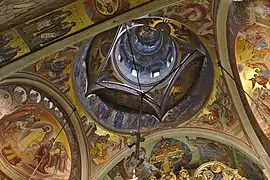 The interior Church of the Assumption of Virgin Mary in the Putna monastery, view of the Moldavian vault, 15th century, Putna, Suceava, Romania