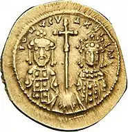 Gold tetarteron of Romanos IV Diogenes and Eudokia.