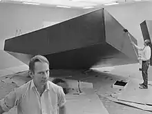 Sculptor Ronald Bladen, photographed in 1968, was a member of the Brata Gallery.