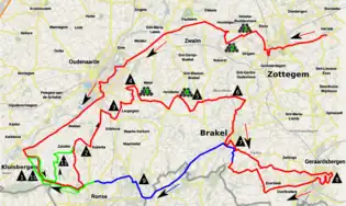 Final 170 kilometres (110 mi) of the 103rd Tour of Flanders