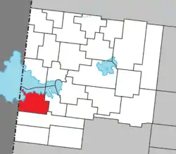 Location within Abitibi-Ouest RCM